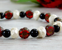 red flower bracelet for women