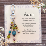 Special Aunt Purse Charm Gift – Meaningful Keepsake Keychain for Aunt