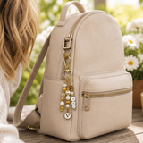 Personalized Daisy Initial Purse Charm | Handmade Floral Bag Charm