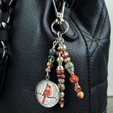 Beaded Cardinal Purse Charm: Memorial Cardinal Charm Handbag Accessory