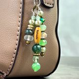 Inspirational Word Bag Charm: Gemstone Purse Accessory