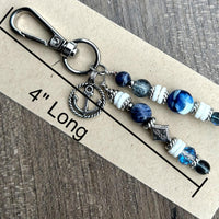 Nautical Anchor Purse Charm: Handmade Beaded Bag Accessory