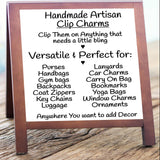 Inspirational Word Bag Charm: Gemstone Purse Accessory