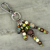 Boho Purse Charm, Handmade Bag Charm, Quality Beaded Charms,  Bohemian Style Charm, Artisan Purse Jewelry, Keyring Charm, Handbag Pendant