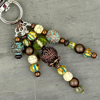 Bag Charm, Boho Charms, Gift for self, Charm for Purse, Keychain Charms, Bohemian Style, Handmade Charm with clasp, Unique gifts for women