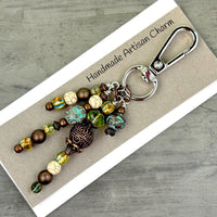 Bag Charm, Boho Charms, Gift for self, Charm for Purse, Keychain Charms, Bohemian Style, Handmade Charm with clasp, Unique gifts for women