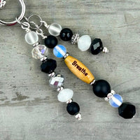 Inspirational Word Bag Charm: Gemstone Purse Accessory