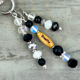 Inspirational Word Bag Charm: Gemstone Purse Accessory