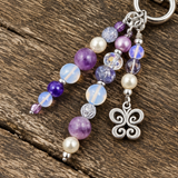 Butterfly Purse Charm – Handmade Beaded Bag Charm for Handbags, Backpacks & Totes