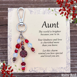 Special Aunt Purse Charm Gift – Meaningful Keepsake Keychain for Aunt