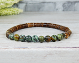 mens coco wood bracelet handmade jewelry