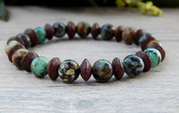 mens african turquoise bracelet