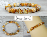 Stacked Beaded Bracelet Set - Gemstone Bracelets - Set of 3 Bracelets