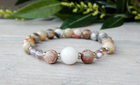 jade and agate gemstone bracelet