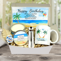 Beach Themed Birthday Gift Basket For Women
