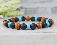 beaded wood bracelet for men handmade jewelry