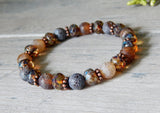 nature bracelet brown agate gemstones