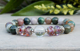 yoga bracelet with jasper gemstone beads