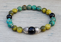 gemstone beaded boho bracelet