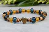blue and yellow jewelry