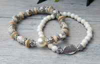 creamy beaded bracelet