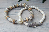 creamy beaded bracelet