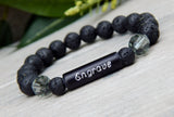 essential oil diffuser lava bracelet engraved jewelry