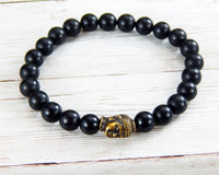 black buddha bracelet for men yoga gifts