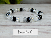 black and white crystal bracelet
