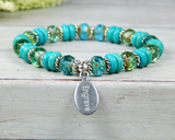 turquoise bracelet custom engraved jewelry