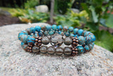 artisan jewelry blue beaded bracelets for women