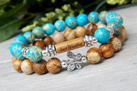 message bracelet with butterfly charm