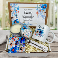 Nanny Gift Basket with Heartfelt Message and Keepsake Mug