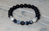 mens gemstone bracelet onyx agate