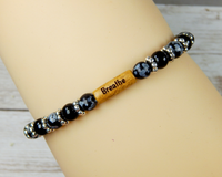 beaded bracelets with words black onyx jewelry