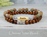 boho stacked yoga beaded bracelets