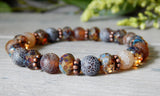 brown bead bracelet earthy nature jewelry