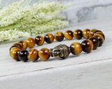 mens tiger eye buddha bracelet yogi jewelry buddhist