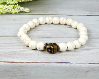 white beaded bracelet for men buddha jewelry