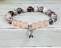 pink breast cancer awareness bracelet for her