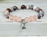 pink breast cancer awareness bracelet for her