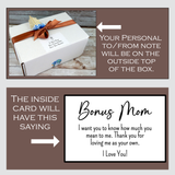 Bonus Mom Gifts with Personalized Mug and Heartfelt Message