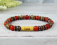 inspiring gift for daughter gemstone message bracelet