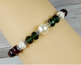 Christmas Jewelry for Women - Holiday Bracelet - Red and Green Jewelry