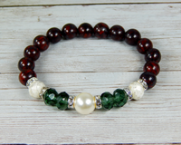 Christmas Jewelry for Women - Holiday Bracelet - Red and Green Jewelry