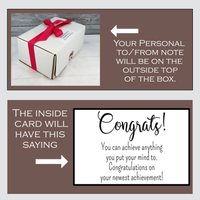 Personalized Congratulations Gift  Basket with Custom Mug