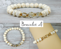 Stacked Beaded Bracelet Set - Gemstone Bracelets - Set of 3 Bracelets
