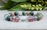 boho bracelet with gemstones