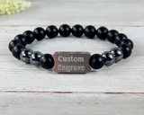  Products Mens Engraved Black Beaded Bracelet - Personalized Jewelry for Men  Duplicate  Preview  Promote  More actions Title Mens Engraved Black Beaded Bracelet Personalized Jewelry for Men