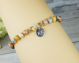 personalized initial bracelet engraved jewelry for women birthday gift
